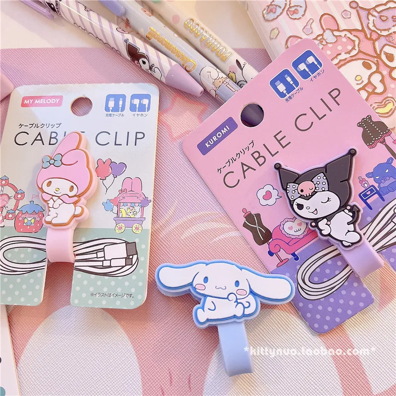 

Новый милый мультяшный силиконовый кабель для наушников My Melody Cinnamoroll Kuromi