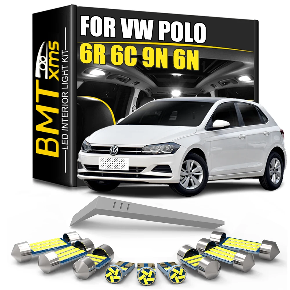 BMTxms Fit For VW For POLO 6R 6C 9N 9N3 6N 6N1 6N2 Hatchback 1994-2017 Canbus Vehicle LED Interior Map Dome Trunk Light Lamp Kit