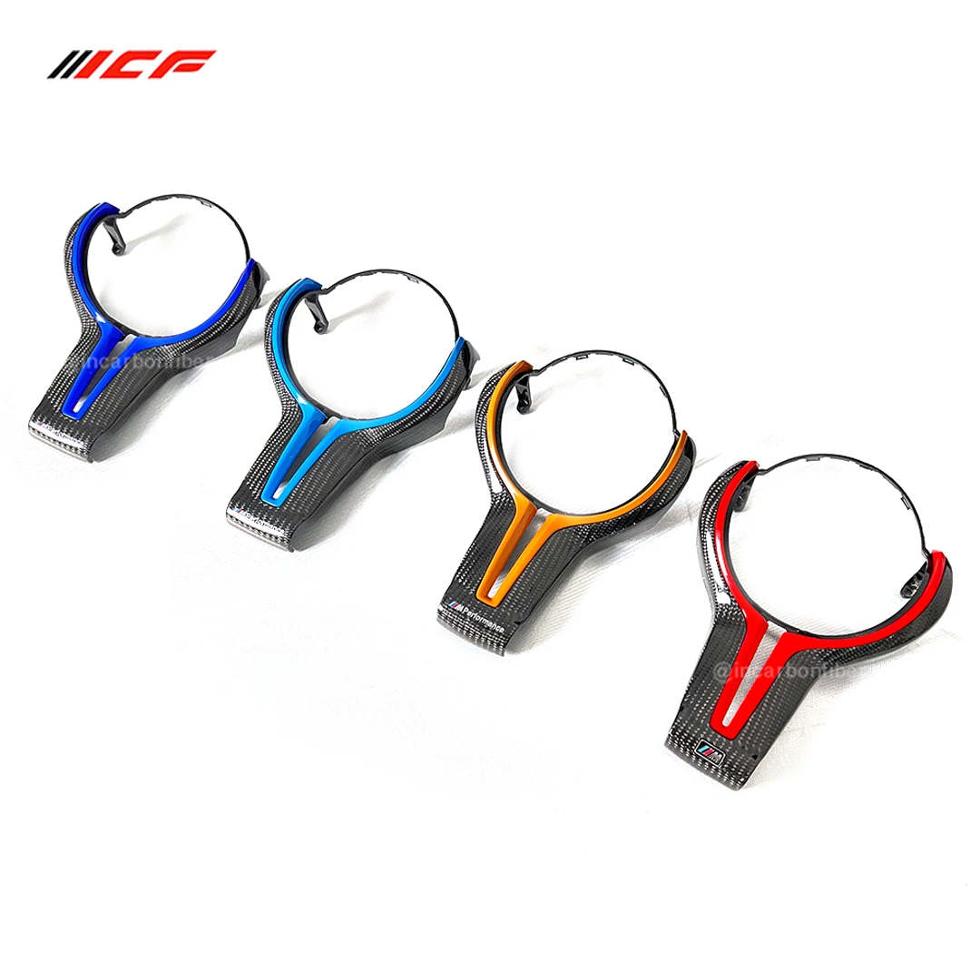 

Carbon Fiber Steering Wheel Cover Tirm For BMW M Sport M3 M4 M5 M6F80 F20 F32 F33 F36 F25 F26 X5 X6 M 1 2 3 4 Series