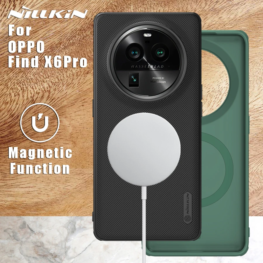 

Nillkin for Oppo Find X6 Pro 5G Case Frosted Pro Magnetic Adapt Magsafe Matte full Back Cover for X60Pro