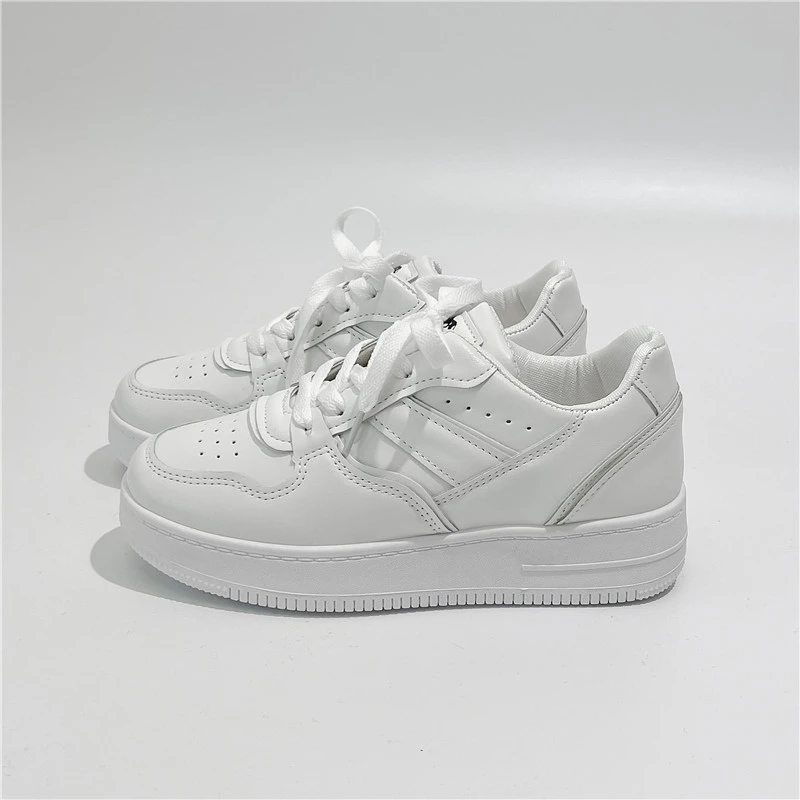 

Кеды женские с вулканизированной подошвой, Повседневные Классические однотонные кроссовки, белые, на осень