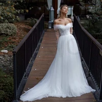 sexy elegant wedding dress strapless button simple white a line mopping sleeveless vestido de novia prom gown for women