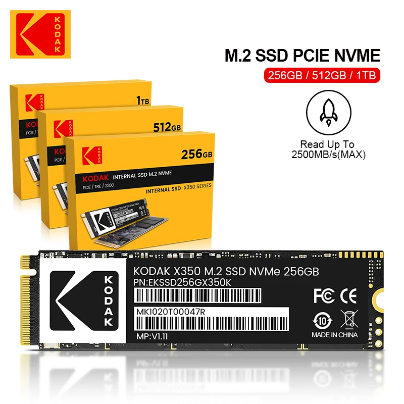 Внутренний SSD-накопитель Kodak PCIe NVME жесткий диск 256 ГБ 512 Твердотельный накопитель R