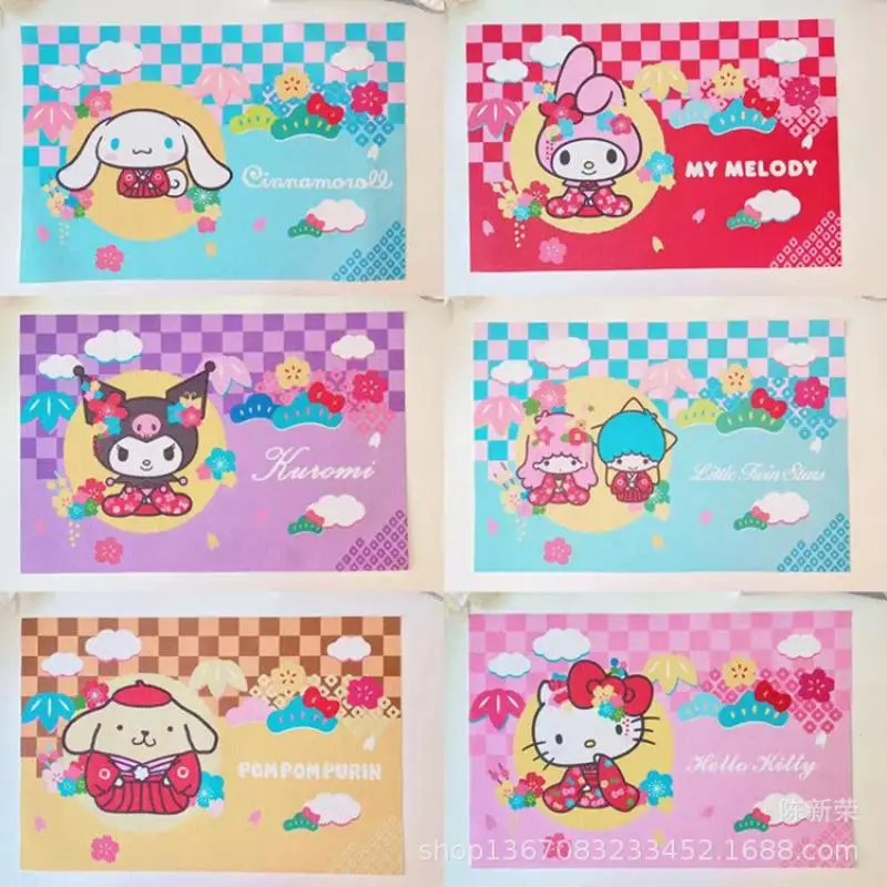 

Sanrio Hello Kitty Kuromi My Melody Cinnamoroll Cartoon Children's Desktop Insulation Pads Coaster Bowl Mat Tablecloth Placemat