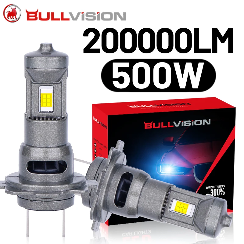 

Лампы для фар головного света H7 H4 H11, Canbus Kit 500W 200000LM 6500K CSP H1 9005 9006 HB3 HB4 9012 HIR2 9012 H16JP Turbo, автомобильные фонари