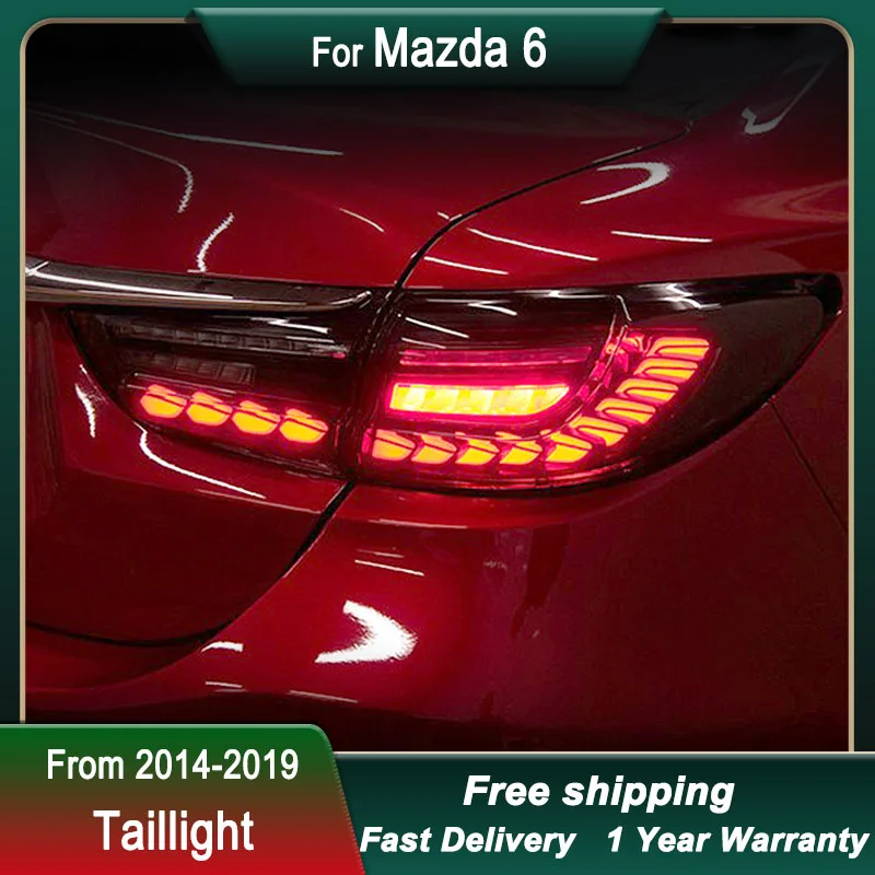 

Автомобильные задние фонари для MAZDA 6 Atenza 2014-2019 дюйма, задние тормозные фонари, динамический сигнал поворота, задний фонарь в сборе