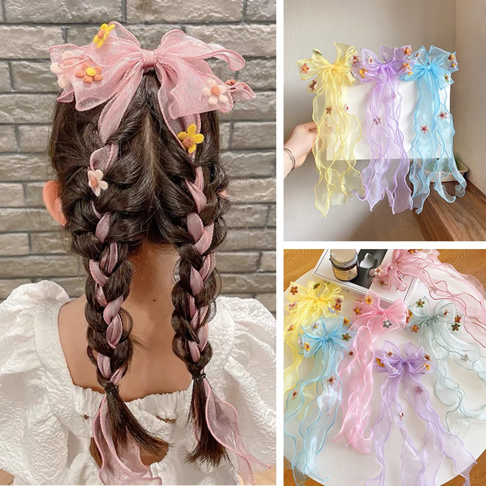 

Шпилька для волос с бантом женская, Милый Винтажный зажим для волос, с цветком, с фрезерованным бантом, аксессуар на голову