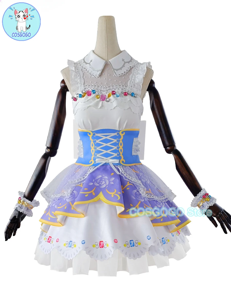 COSGOGO Love Live! Королевская принцесса Arc Ver Yazawa Нико косплей костюм женское платье игры
