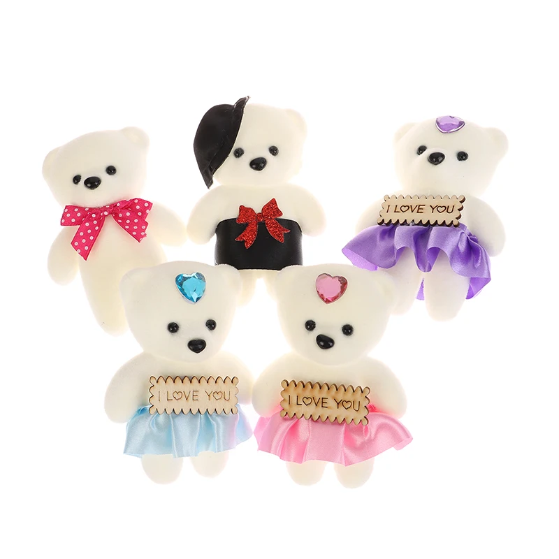10 шт. Симпатичный мини-медведь кукла пара медведей цветочный букет Декор
