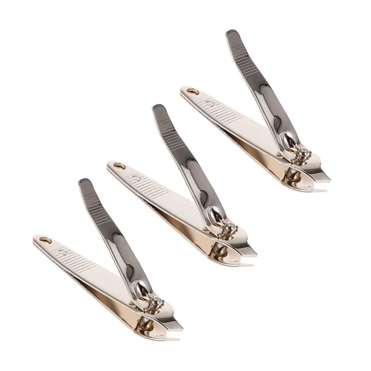 

3PCS Gold Coated Carbon Steel Bevel Nail Scissors Nail Shop Special Manicure Tools Multifunction Nail Clippers(Golden)