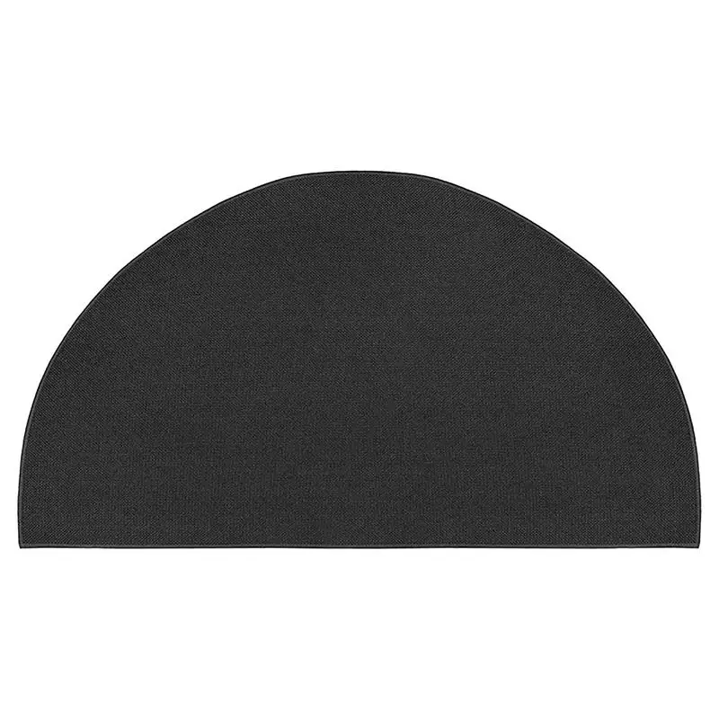 

Fireplace Fire Retardant Area Rug Non-Woven Fabric Thermal Insulation Cotton Mat Semi-Circular Non-slip Mat Fireplace Fireproof