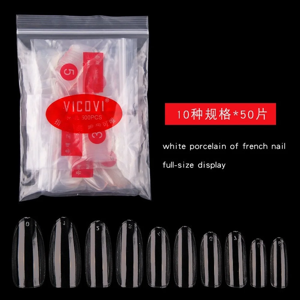 

Short Full-stick Nails 600 Pieces Round Head Painted Nails Plastic Nails