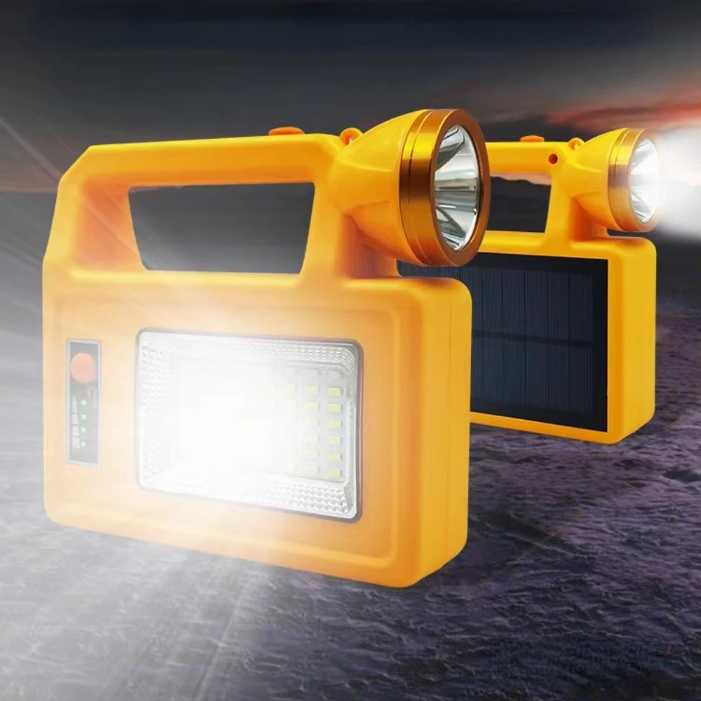 

Emergency Night Market Light Outdoor Camping Bulb Lamp 100W Portable Solar Lantern LED Tent Light Rechargeable Lantern