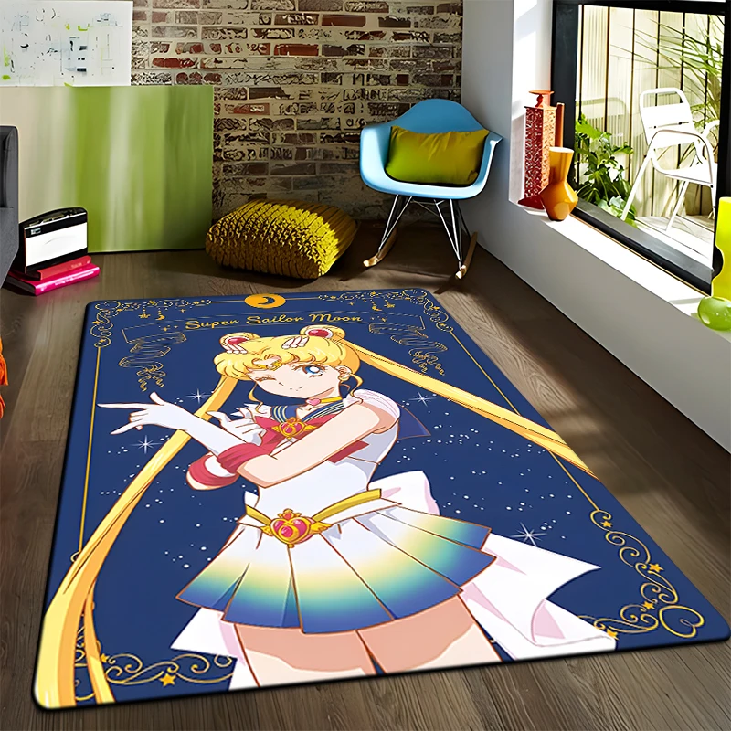 Sailor Printed Carpet Living Room Home Anti Slip Chair Cushion Moon rug Picnic yoga prayer mat Sofa Table Rug girls room rug