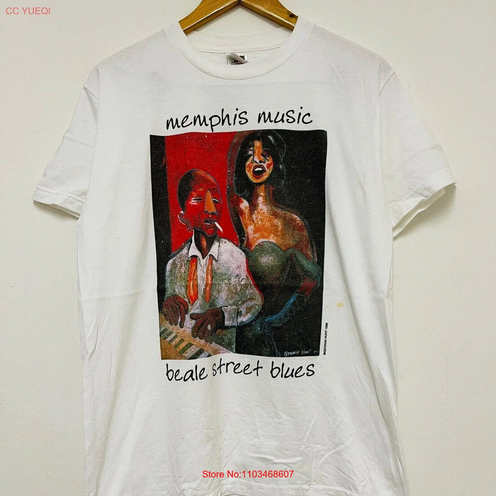 Винтажная футболка с изображением Джордж охоты 90-х годов