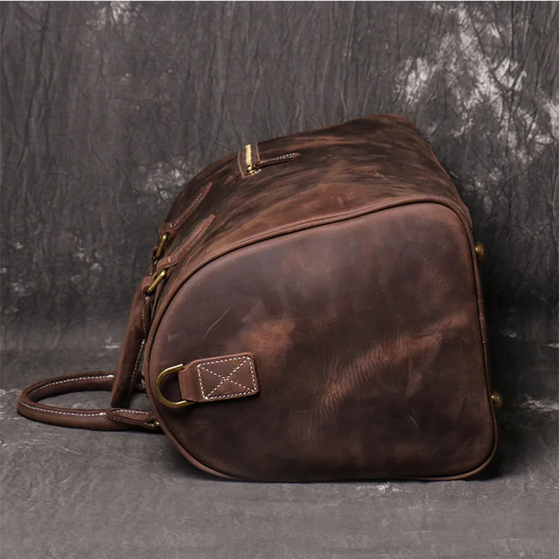Large Capacity Travel Handbag Men Genuine Leather Travel Duffel Bag Man Weekend Bag Carry On Luggage fitness bag