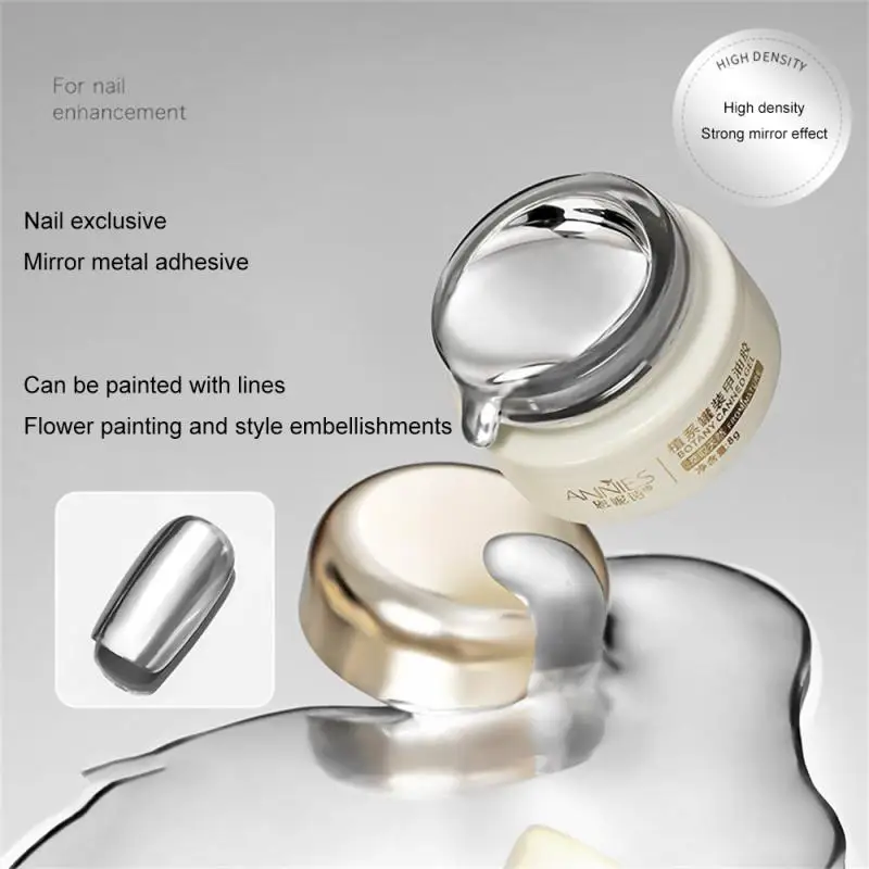 Nail Polish 2 Colors High Brightness Mirror Metal Dry Quickly. Nail Glue Oil Glue Beauty Liquid Mirror Adhesive Nail Tool