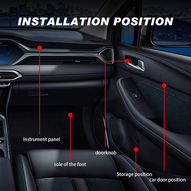 Акриловые Яркие светодиодные ленты 22 в 1 для салона автомобиля Honda VEZEL с
