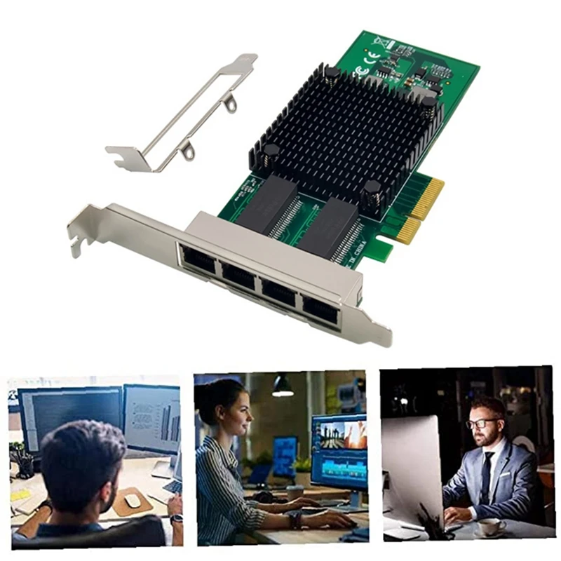 

WX1860 PCI-E X4 Server Network Card PCI-E To 4XRJ45 Gigabit Ethernet Adapter Network Card With 2U Baffle