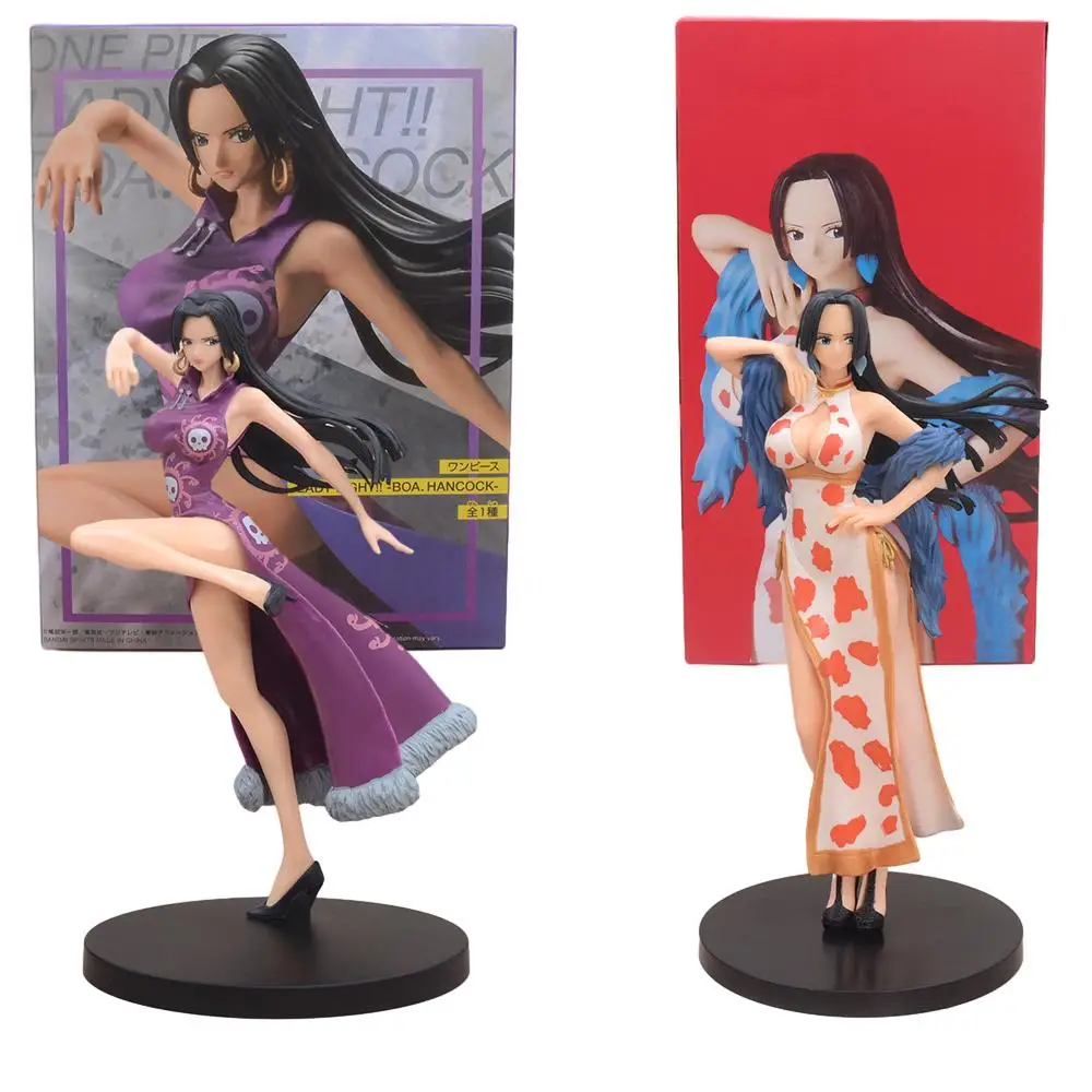 

Kawaii Anime One Piece Boa Hancock Cheongsam Female Emperor Snake Concubine Hand Model Tabletop Decoration Cartoon Toy Gift