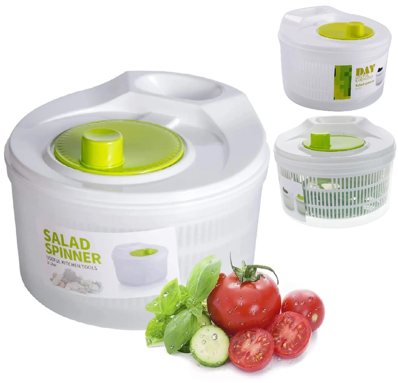 

Vegetables Salad Spinner Lettuce Leaf Vegetable Dehydrator Greens Washer Dryer Drainer Crisper Strainer For Washing Drying Leafy