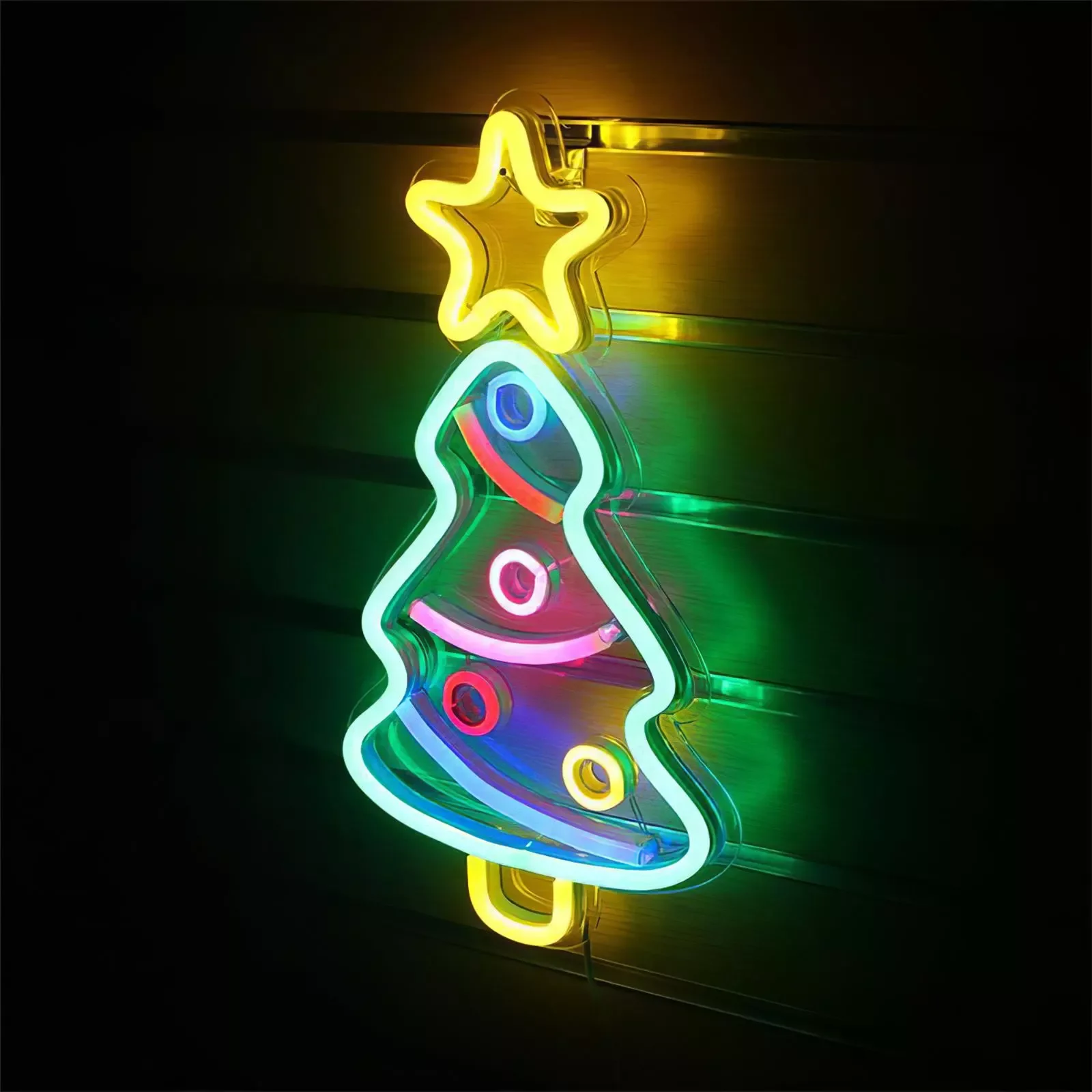 

Neon Light Sign Custom Happy Birthday Lamp Illuminate Party Wall Christmas Tree Design Home Bar LED Light Personalized Signs