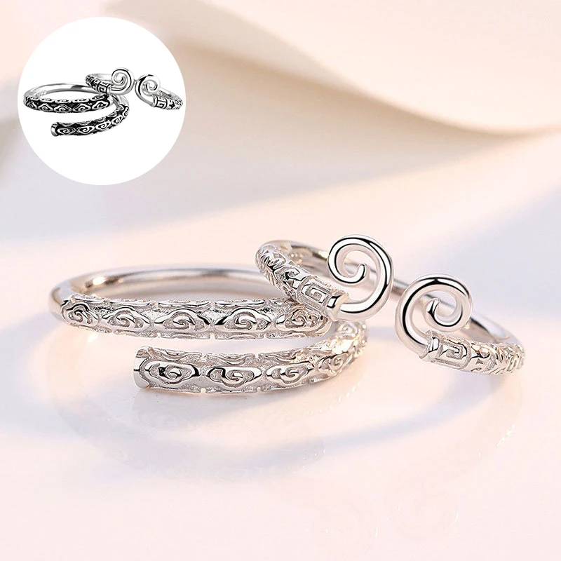 Черный миф: кольцо в китайском стиле от Wukong открытое регулируемое на палец