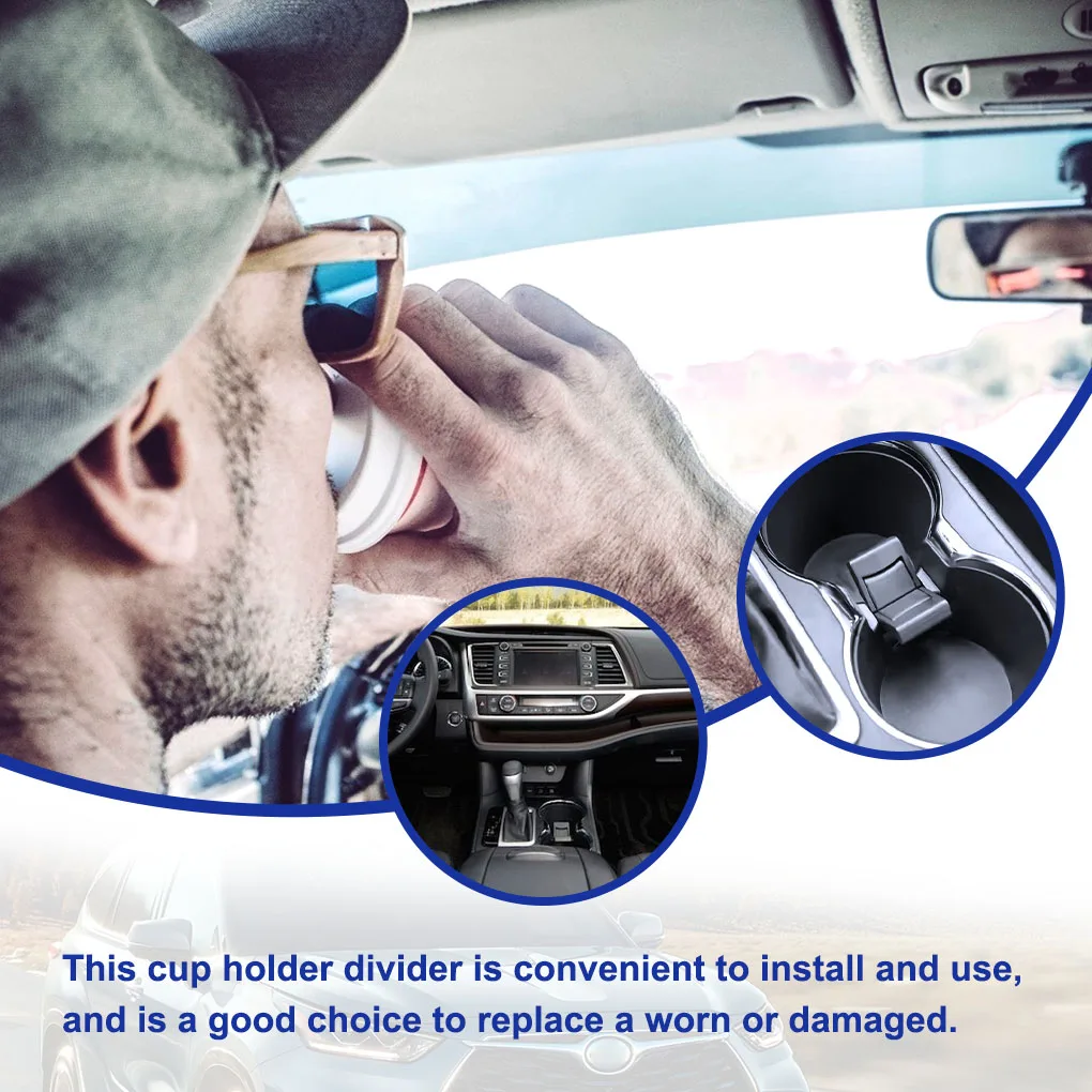 Подставка для чашки, вставка в центральную консоль, пластиковый подстаканник, делитель, 556180E170C0, Сменная вставка для Highlander 2014-2020 Подставка для чашки, вставка в центральную консоль, пластиковый подстаканник, делитель, 556180E170C0, Сменная вставка для Highlander 2014-2020