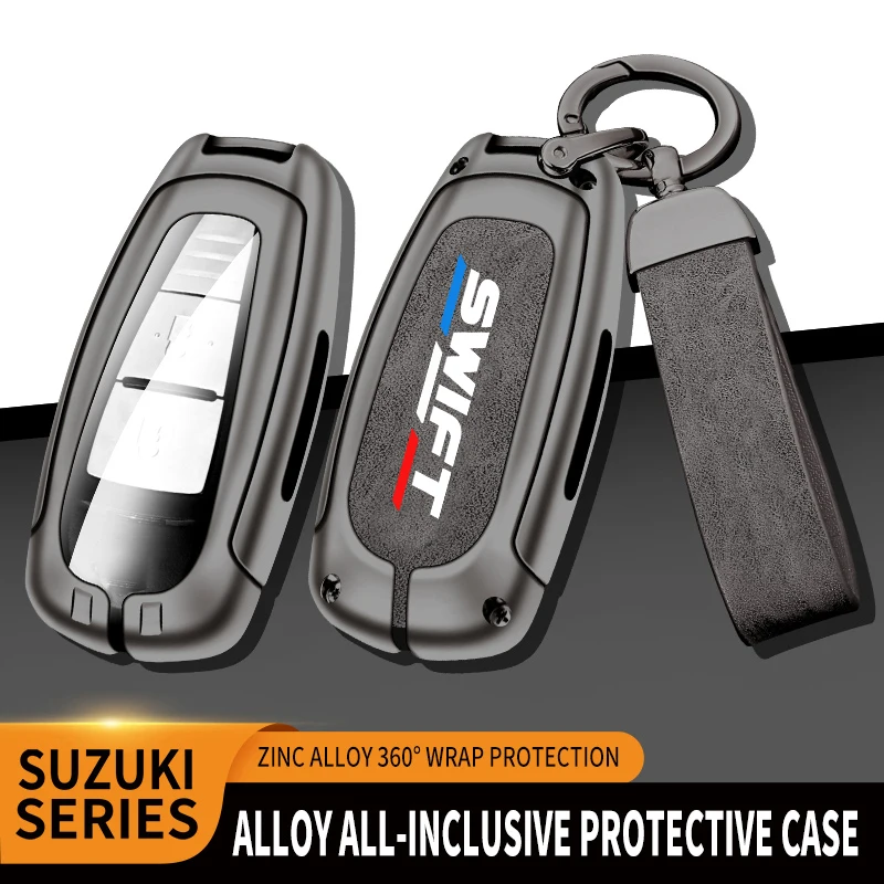

Car TPU Zinc Alloy Key Case Bag For Suzuki Swift Vitara S-Cross Car KeyChain Car Metal Key Shell Interior Decoration Accessories