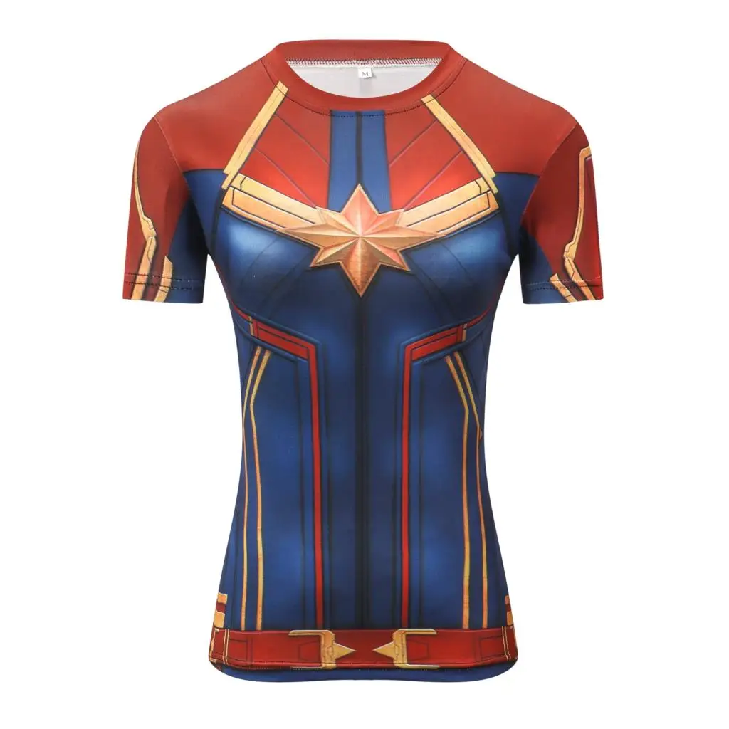 

New 3D Printed Comics T-Shirt Women Compression Short Sleeve Fashion Summer Women T Shirt Cosplay Costume For Female Tops Tees