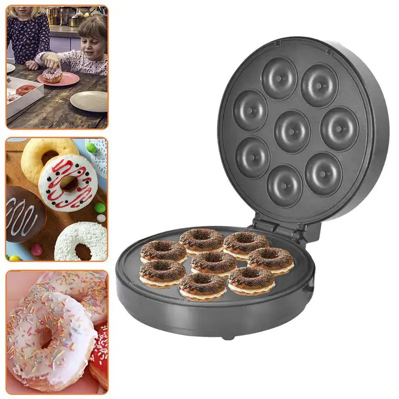 

Mini Donut Maker Non Stick 8 Hole Mini Donut Maker Machine Rapid Uniform Heating For DIY Delicious Brownies Cakes Muffins