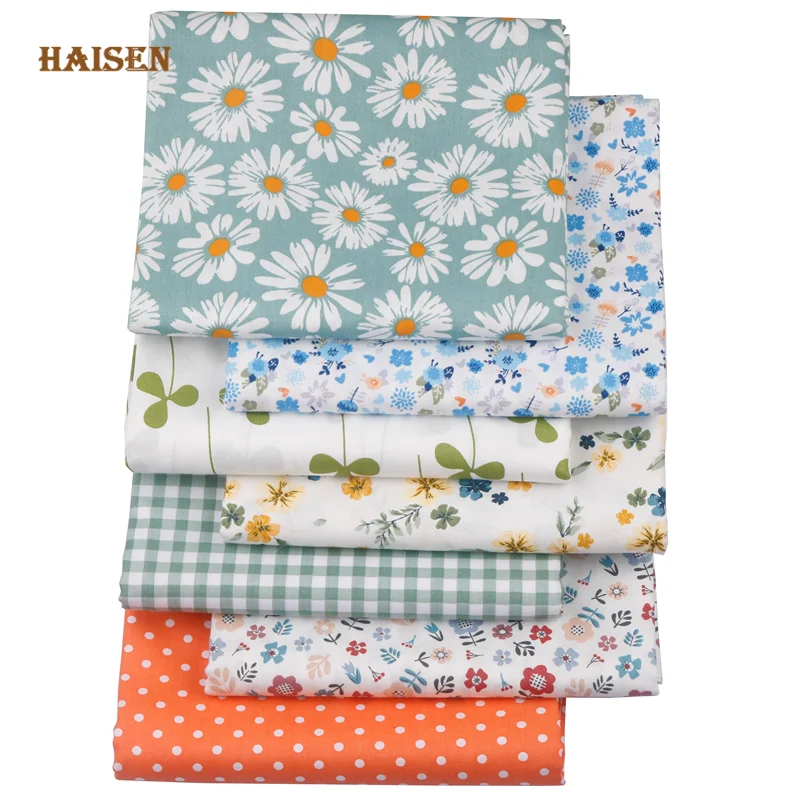 Printed Cotton Fabric Twill Cloth,Floral Series Calico,For DIY Sewing Quilting Baby&Kid's Bedclothes Hometextile ClothesMaterial