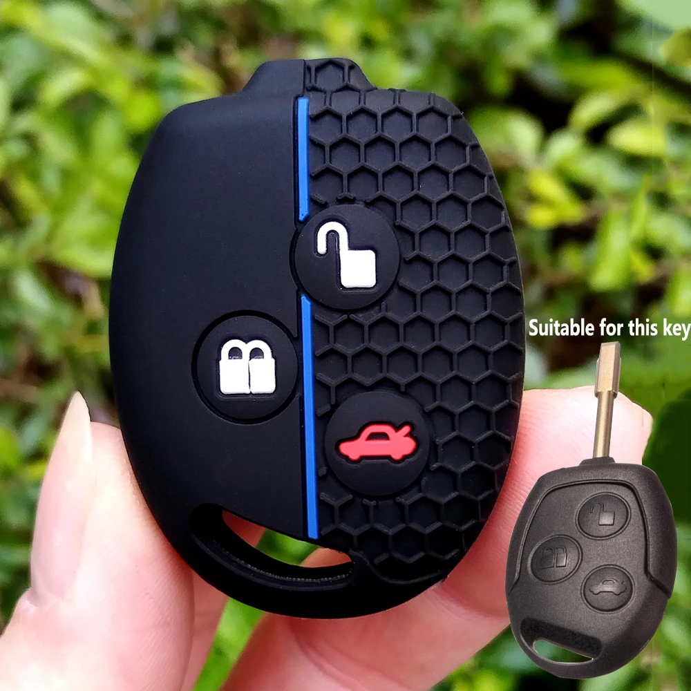 

Для Ford Mondeo Focus Fusion Fiesta Galaxy Transit 2008 2006 2007, новый силиконовый чехол с 3 кнопками, чехол для автомобильного ключа, аксессуары