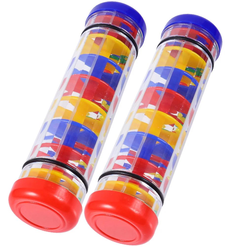 

Rain Sounder Children Cognitive Toy Musical Instruments For Kids Plastic Rainstick Rainbow Rainmaker