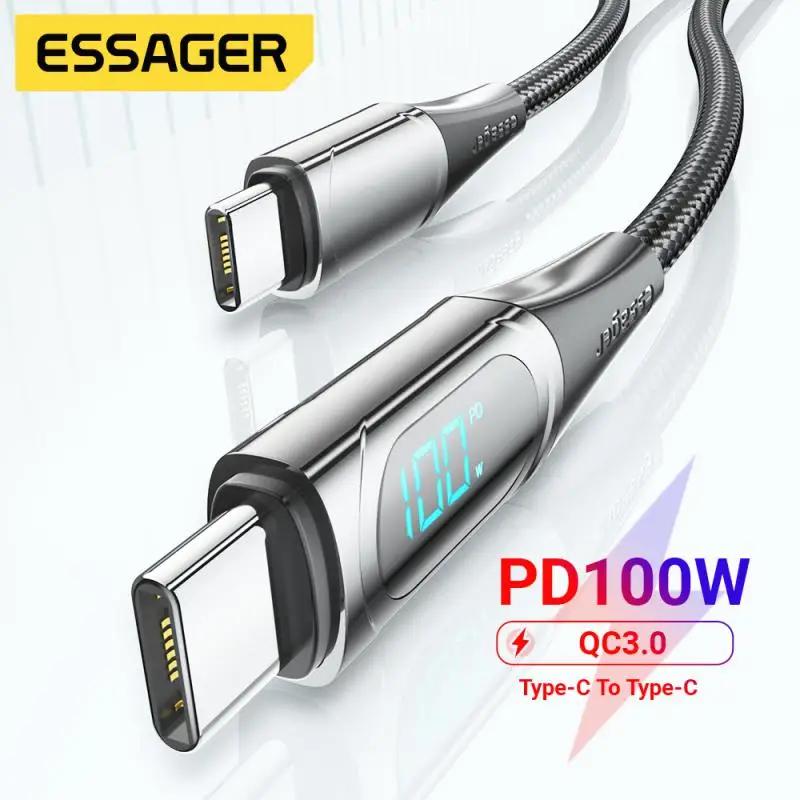 

2023 2M USB C To Type C Cable PD100W 5AFast Charging Wire USB-C Charger Data Cord For Macbook Samsung Xiaomi Type-C Cable