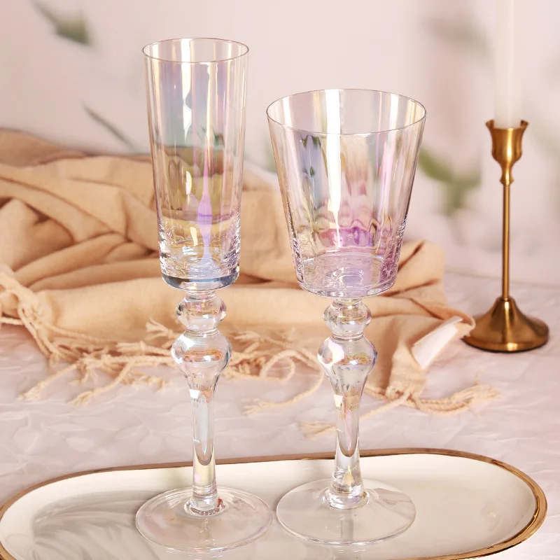 

Crystal Retro Carved Luxury Goblet Diamond Wine Cups Champagne Glasses Mulled Wine Cup Crystal Sparkling Wine Glass