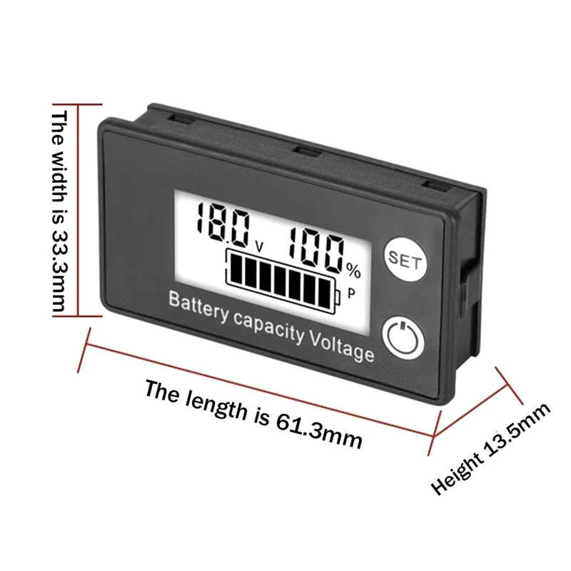 ЖК-дисплей с жидким кристаллом 8-100 в вольтметр батарея Автомобильный датчик