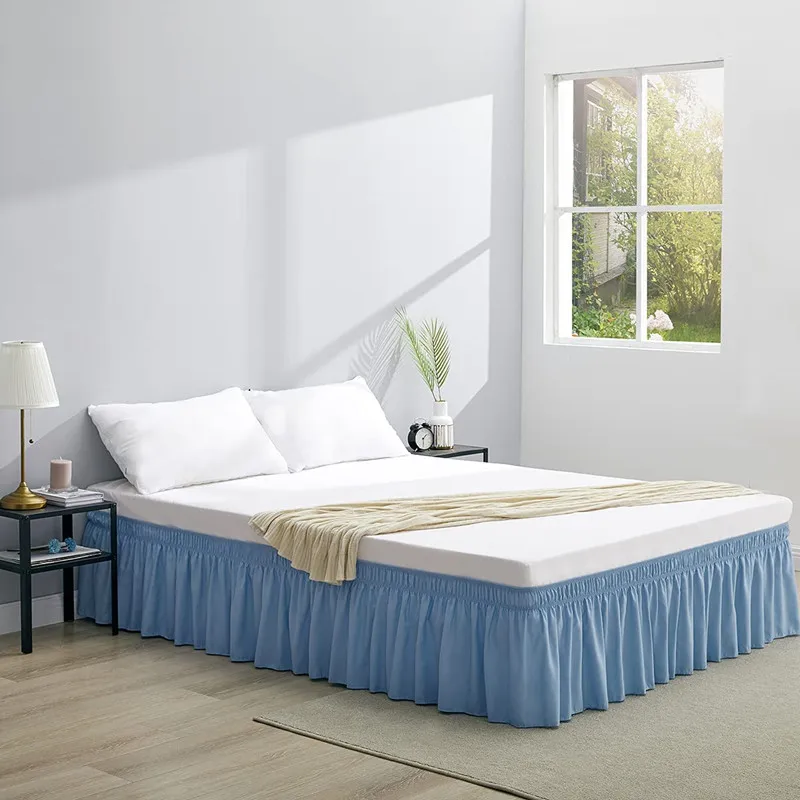 Лидер продаж высокая юбка для кровати 18 дюймов эластичная Пылезащитная оборка с