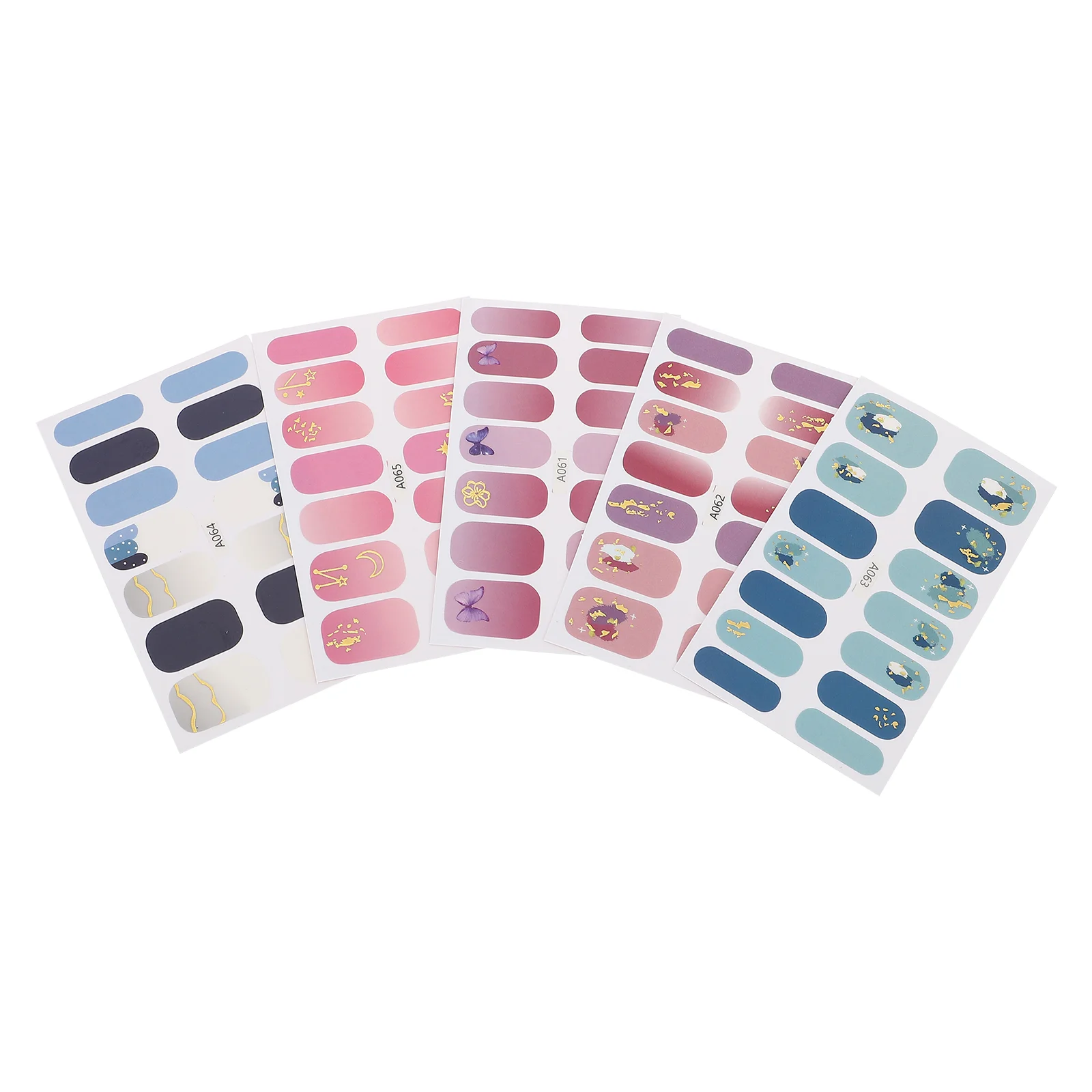 

5 листов, ультратонкие наклейки для ногтей