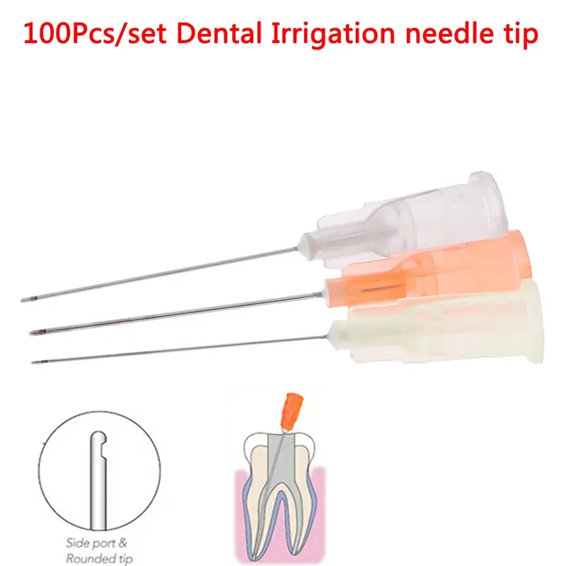 

100Pcs/set Oral Hygiene Care Material Dental Endo Irrigation Needle Tip End-Closed Side Hole Root Canal Wasingh Endo Syringe