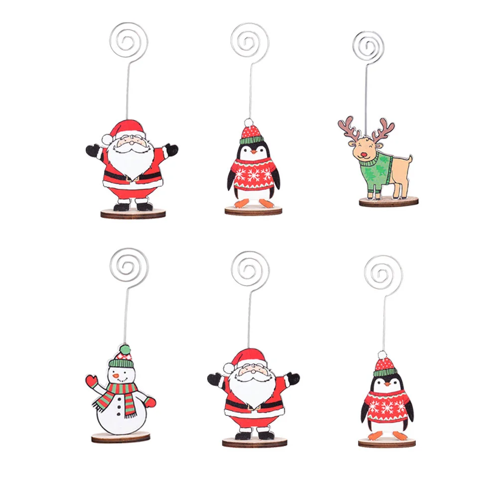 

Holder Table Christmas Clip Photo Holdersfoodwire Decorations Picture Signs Message Note Wooden Memo Wood Tag Name Stand Stands