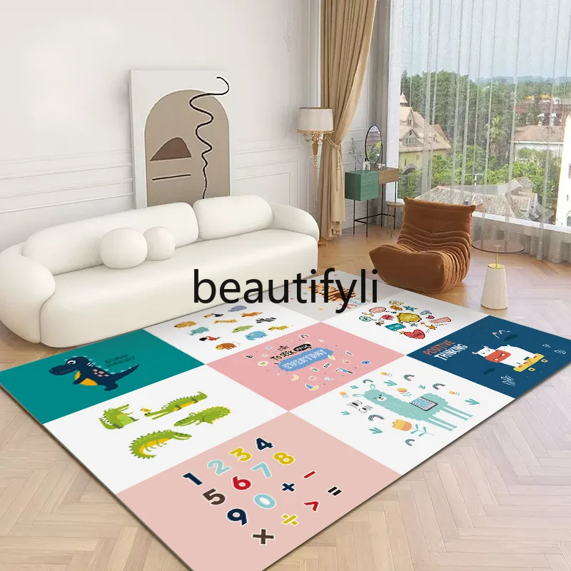 Glossy cartoon children's climbing mat graphene heating floor household bedroom electric carpet waterproof