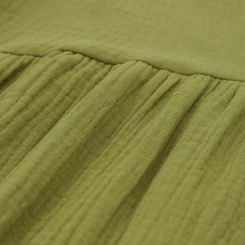 Муслиновые летние платья из 100% хлопка и марли для женщин 2024 сарафан с короткими