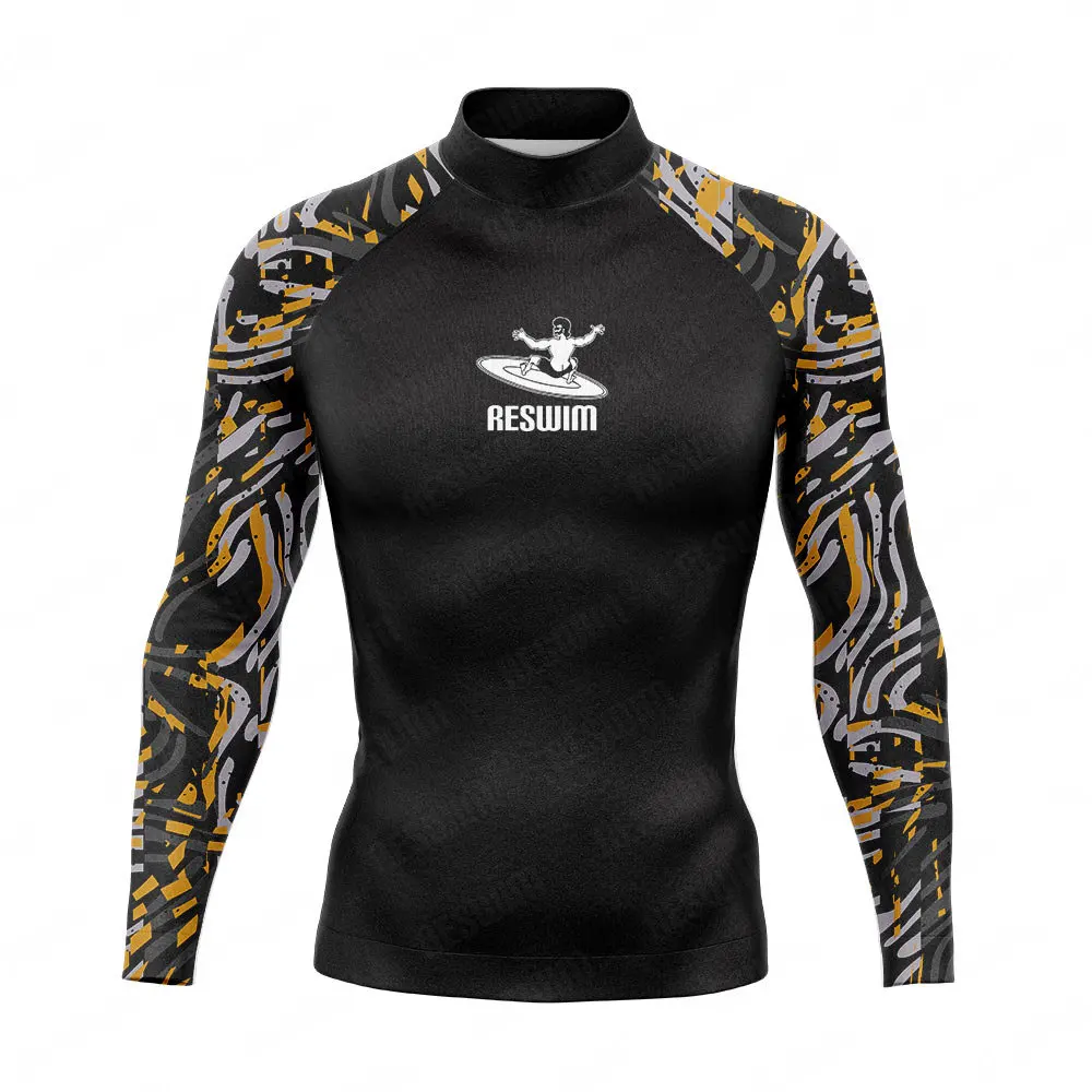 Мужские спортивные костюмы для серфинга и дайвинга купальная одежда футболка с