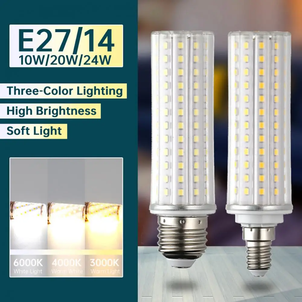 E27 E14 LED Lamp Corn Lamp Bulbs 220V 10W 20W 24W Lampada Ampoule Chandelier Lighting Bedroom Living Room Decorative Lighting