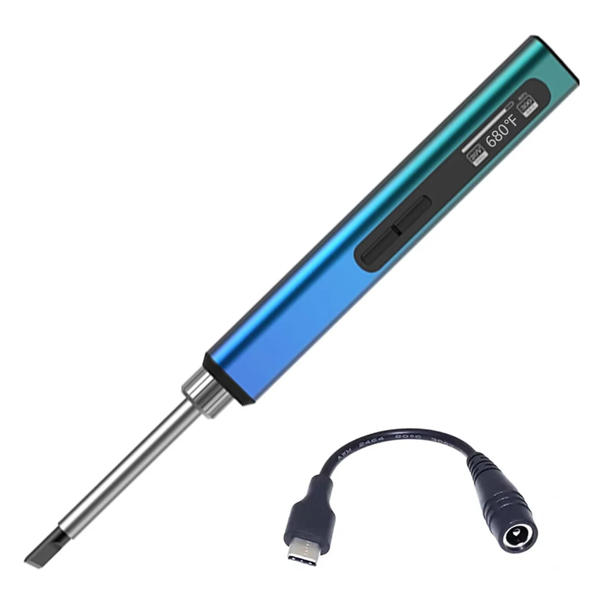 Умный портативный паяльник с зарядкой через USB-C OLED S n контролем PID 180–100 градусов