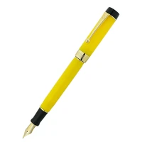 jinhao 100 centennial yellow resin fountain pen iridium effmbent nib with converter ink pen business office school gift pen