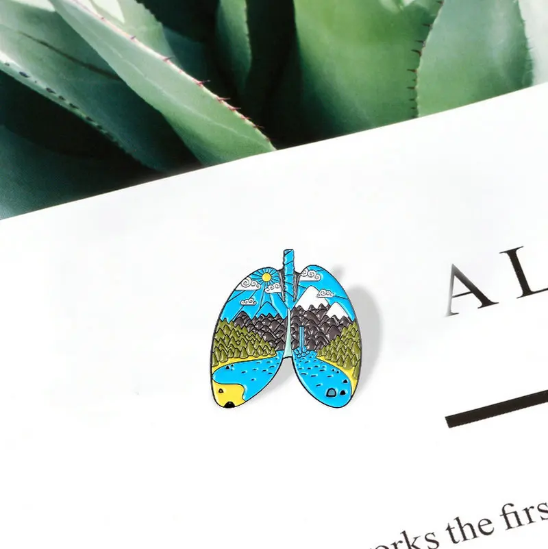 Изучите лес легкие эмалевые булавки изготовленные на заказ броши для чашки