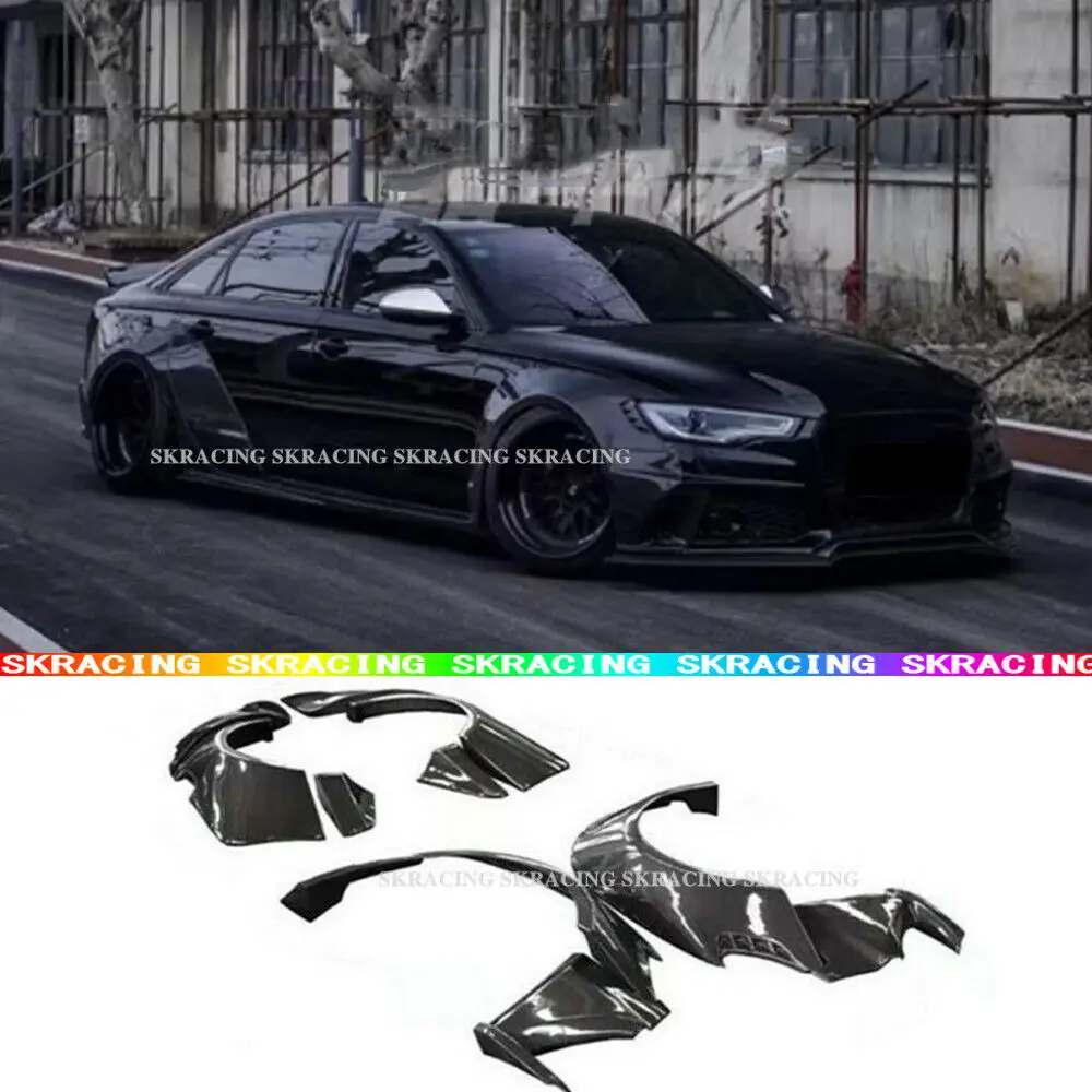 Для Audi A6 S6 RS6 2012-2015 комплект из углеродного волокна для брызговиков с отделкой