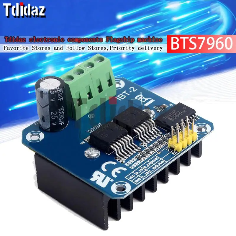 1pcs Double BTS7960 43A H-bridge High-power Motor Driver module/ diy smart car Current diagnostic for Arduino | Электронные
